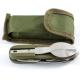 US Portable Folding Style Outdoor Camping Tableware Set Stainless Steel Knife Fork Spoon