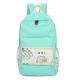 cartoon pattern canvas solid color backpack