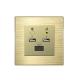 86x86mm Multimedia Socket Outlet Smart Wall Socket With Usb HDMI