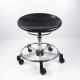 Black Polyurethane Ergonomic Laboratory Stools , Durable Rotatable Office Chair