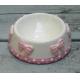 Whimsical Pink Bow Posh Cat Bowls 5 Inner Dia Ceramic Rabbit Food Bowl Ceramic Dog Bowls