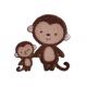 Wholesale Cutstom Design Iron on Applique Monkey Embroidery Badge For Children