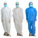 PP Disposable Coverall Suit With Hood Breathable Nonwoven Full Body Protection Suit 