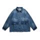 Manufactuer OEM Oversized Jacket Fade Color Casual Denim Jacket Youth