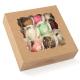 Eco-friendly custom cake donut kraft paper pie box window cake box