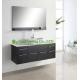 Bathroom Cabinet Luxorious Espresso Finished Single Sink Hanging,One Basin Wall Hung Modern Bathroom Vanities Cabinet