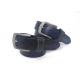 Simple Blue Mens Casual Leather Belt With Stitching Loop And Punching Tip