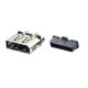 Micro USB LCP DP Socket Connector 180 Degree SMT DIP Solder Plating 15u
