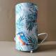 Palm Birds Print Cylindrical Simple Modern Table Lamp H200m 3 Ball Feet