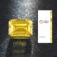 IGI Certificated Lab Created Yellow Diamonds 3.45ct Fancy Vivid Emerald Cut