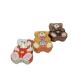 Lovely Bear Shaped Metal Tin Containers Empty Cookie Tins Vintage Christmas Tin Boxes