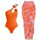 Colorful Summer Padded Swimsuit Set Three Swimwear for Beach and Pool