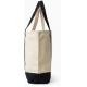 Clear LGO Pictures Eco Canvas Bags With Color Contrast Zipper Stationery Storage