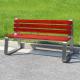 Galvanized Steel Modern Outdoor Bench With Back Personalized Metal Park Bench