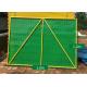 Yellow Frame Fireproof Construction Safety Screens 1mX2m For Protection