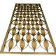 Multi-Functional Metal Handicraft Gold Color Interior Wall Partition Dividers