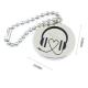 Style Round Metal Tag with Ball Chain Eco-friendly Custom Hanging Metal Logo