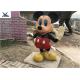 Cartoon Life Size Fiberglass Statues Lovely Park Decoration Mickey Mouse Statues