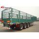 Q345 Carbon Steel Dropside Tipping Trailer , Roof Opened Drop Side Trailer