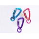 Colorful Aviation Aluminum Carabiner Clips Breaking Force 4KN Eco Friendly With Lock