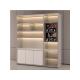 Light Duty Supermarket Shelves Rack with LED Light Stand Capacity 380kg Modern Design