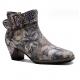 Genuine Leather Floral Cowgirl Boots Womens Square Toe Ankle Boots