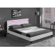 Luxury Upholstered Faux Leather Queen Size Bed With Led Light EN1725 BSCI Certification