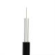 BLACK / WHITE STEEL WIRE OR FRP FIBER OPTIC DROP CABLE FTTH FLAT GJXH INDOOR LEATHER CABLE