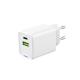 45W Quick Charge GaN USB Charger USB A USB C Wall Charger Adapter With Light