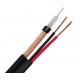 Copper Foil RG59 Coaxial Cable And Wire With Power CCTV Cable With Braided