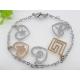 Stainless Steel Heart Charm Fashion Bracelets for Women 1420605