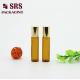 SRS 5ml amber color glass perfume roll on bottle with aluminum cap