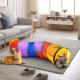 Portable Collapsible 3 Way Cat Tunnel With Pom Ball