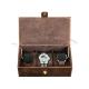 3 Slots Luxury Double Open Watch Box Case Cow Leather Watch Travel Case Storage Organizer Box