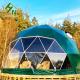 Diameter 6m Green Color Igloo Glamping Dome Tent With Kitchen