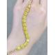 6.213ct Yellow Diamond Tennis Bracelet Cushion Shape Cultivated Diamonds