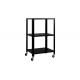 83cm Height Metal Frame Vintage Black 3 Layer Shelf With Castors