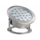 Round Shape 24W LED Flood Light Stainless Steel Material Outdoor Waterproof IP68