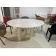 2025 Travertine Top And Metal Base Dining Table For Dining Room