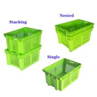 Plastic Mesh Crates Stackable Turnover Crates For Fruits And Vegetables 485x360x290mm