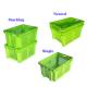 Plastic Mesh Crates Stackable Turnover Crates For Fruits And Vegetables 485x360x290mm
