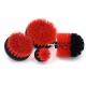 Red Drill Cleaning Brush Attachment Kit Plastic Material For Household Cleaning