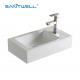 AB8353 New Arrival White Bathroom Ceramic Basin Rectangular Above Counter Basin