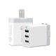 3 Port USB Wall Chargers 240VAC 60Hz QC 3.0 For Travel EU US Adapter ROHS