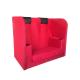 Non Recliner Theatre Couple Seat Red Color Headrest Reliable Sturdy Structure