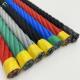 6*8 FC Twisted Polyester Combination Rope 16mm 6 Strand With Metal Core