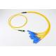 Yellow Jacket MPO Patch Cord 12 Cores 10 Meters For Computer Networks