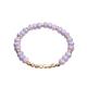 Electroplated Lilac Purple Handmade Beads Bracelets , Faced Stretchy 8mm Bead Bracelet