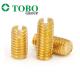 TOBO M4 M5 M6 Brass Slotted Set Screw With Flat Point Din551