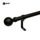 Mode Premium Collection Extendable Curtain Rod Set With Exquisite Finials With 48 To 120 Inch Black Color
